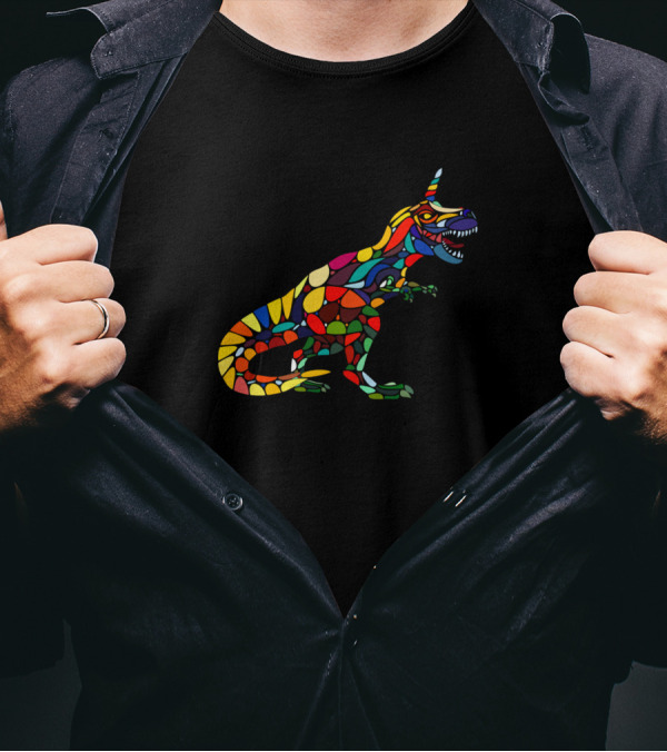 Unicornasaurus Rex Colorful Funny Dinosaur Unicorn Hybrid T-Shirt