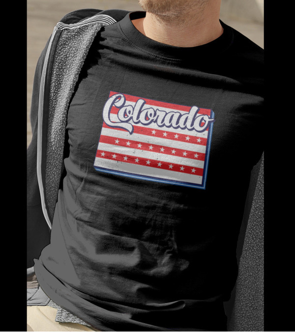 Colorado Flag Stars Stripes 4th Of July Celebration USA T-Shirt