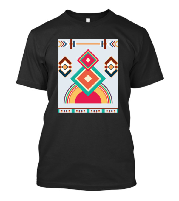 Colorful Boho Style Geometric Arrow T-Shirt