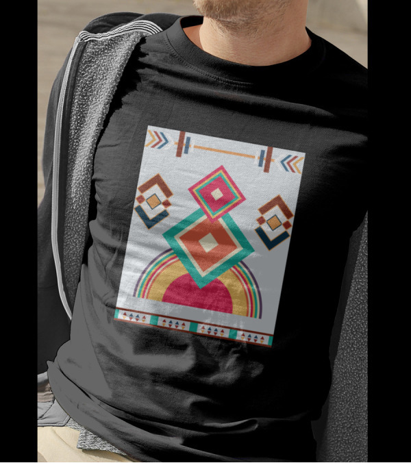 Colorful Boho Style Geometric Arrow T-Shirt