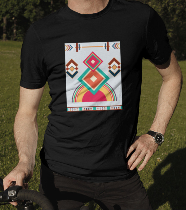 Colorful Boho Style Geometric Arrow T-Shirt