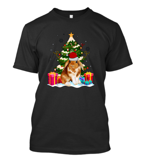 Rabbit Bunny Santa Xmas Tree Dwarf Lop Eared T-Shirt