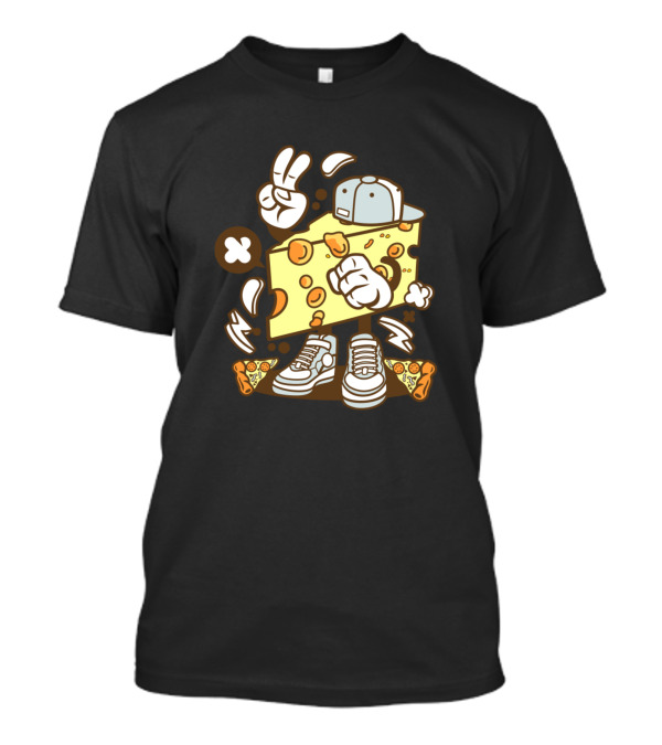 Cheese Pizza Sneakers Animated Characters Comics Pop Culture T-Shirt