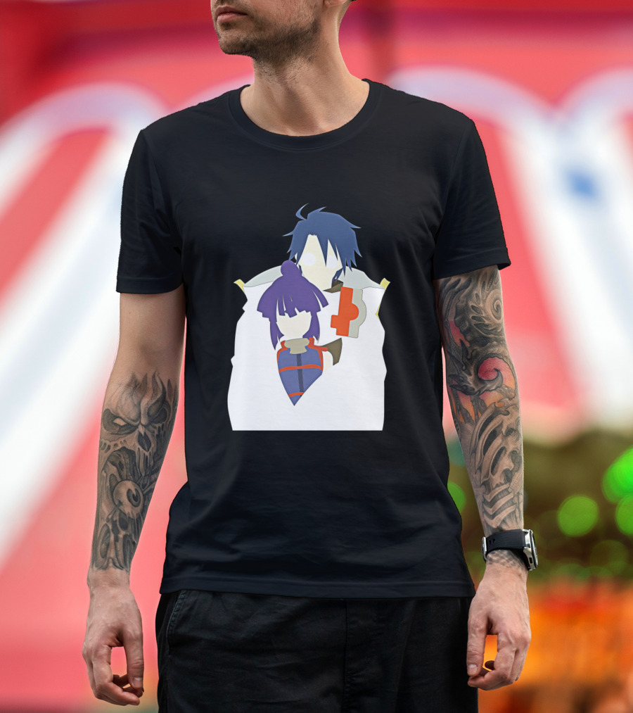 Log Horizon Characters Minimalist Silhouette Duo T-Shirt