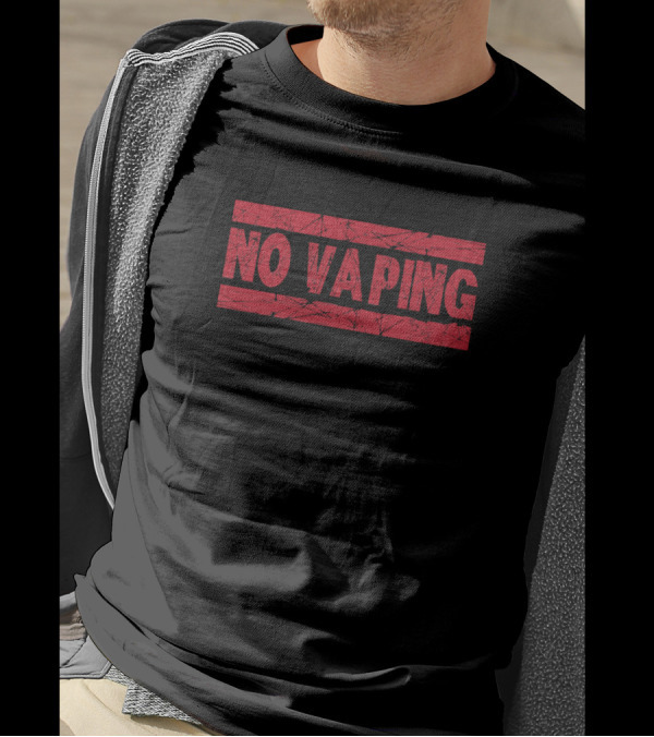 No Vaping Red Ink Stamp T-Shirt