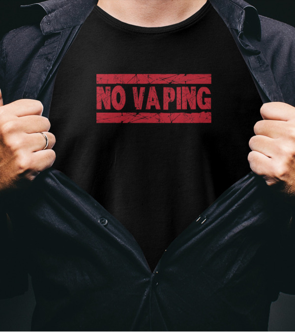 No Vaping Red Ink Stamp T-Shirt