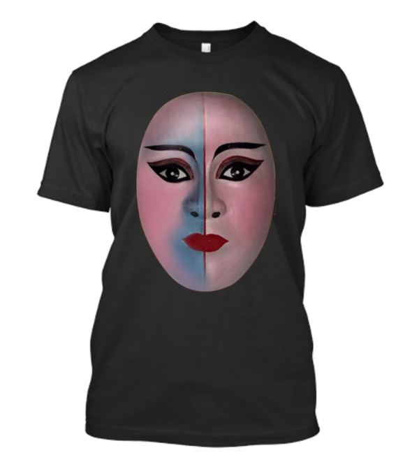 Two Sided Mask Face Design Asian Opera T-Shirt