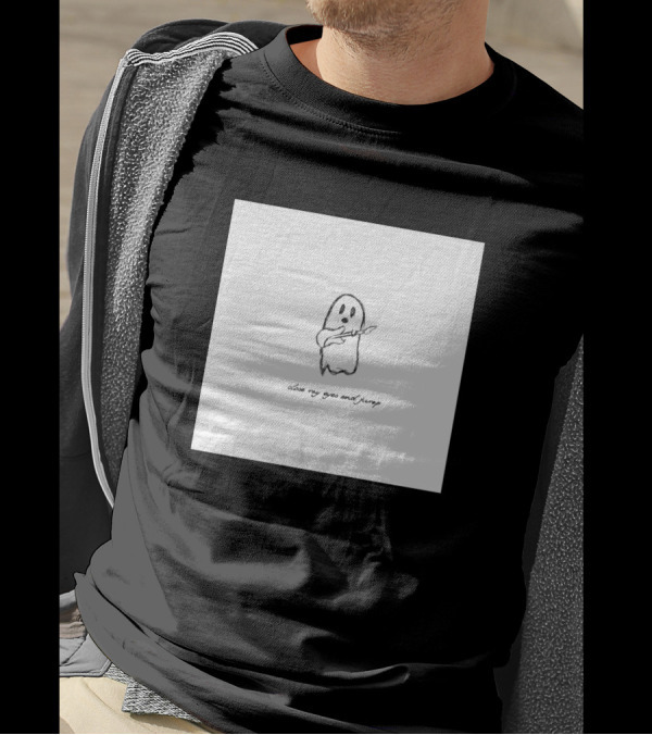 Sunset Curve Reggie Close My Eyes And Jump Ghost Drawing Jatp T-Shirt