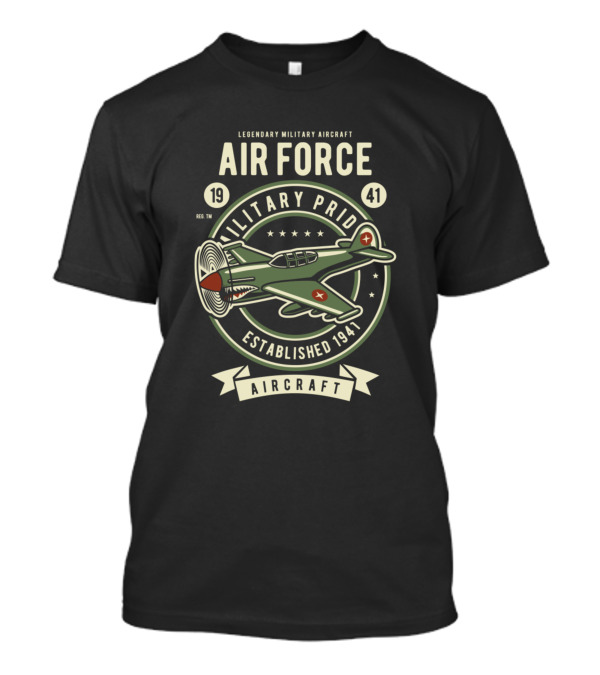 Legendary Military Aircraft Air Force 1941 Military Pride Aircraft T-Shirt