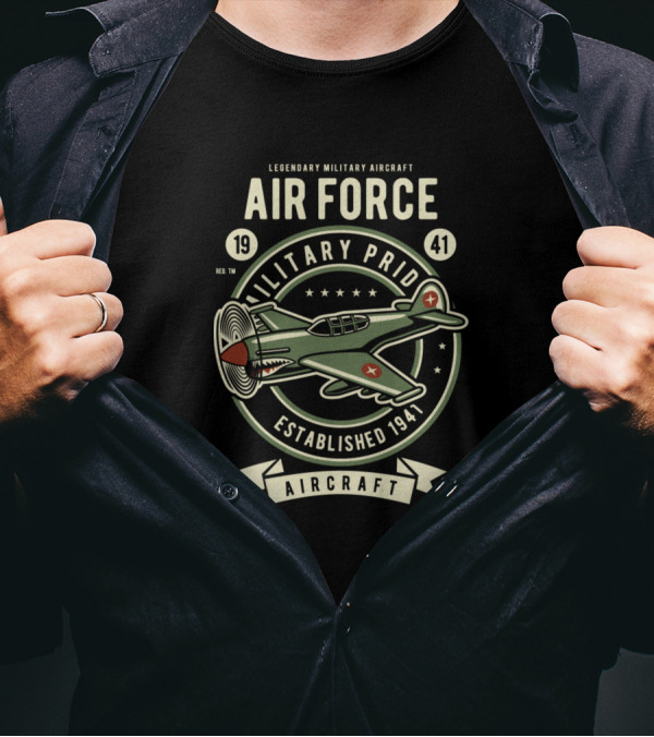 Legendary Military Aircraft Air Force 1941 Military Pride Aircraft T-Shirt