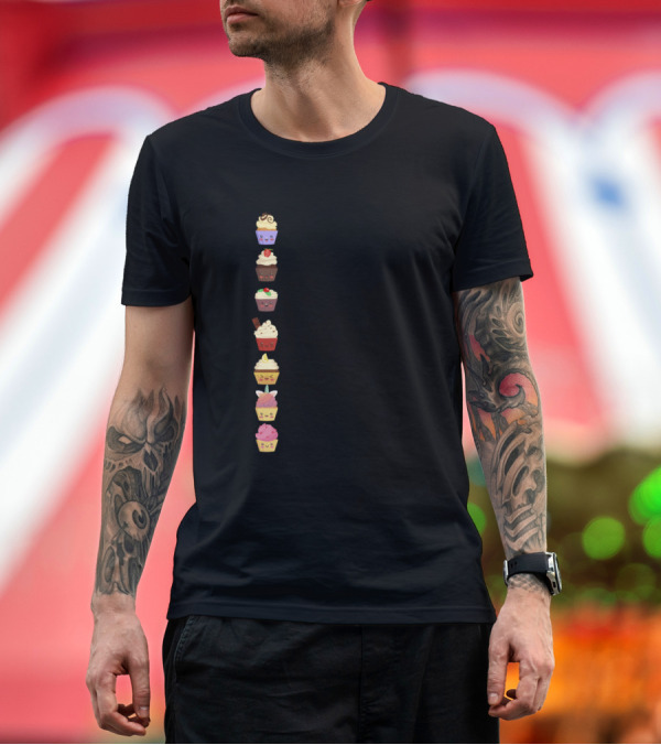 Premium T-Shirt: All You Need Is Love and Cute Colorful Cupcakes T-Shirt All You Need Is Love and Cute Colorful Cupcakes T-Shirt