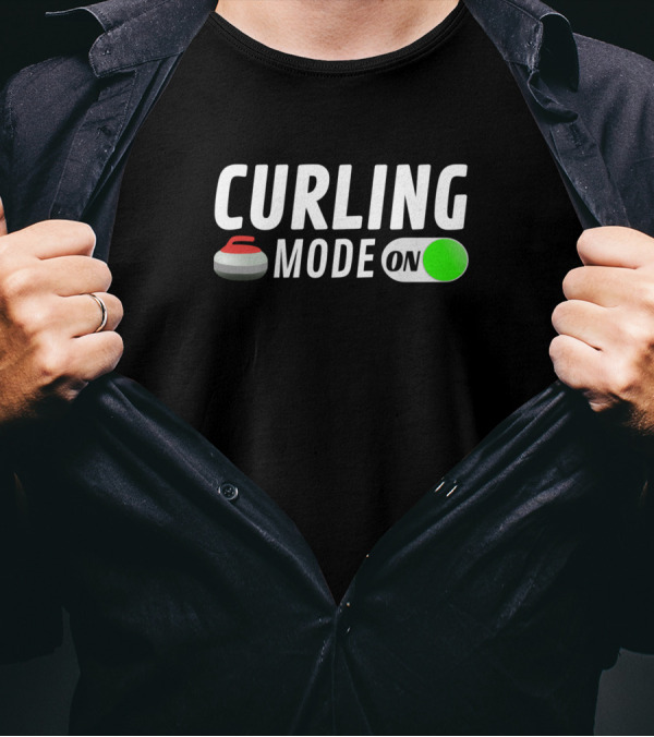 CURLING MODE ON ICE CURLER STONE SWITCH T-Shirt