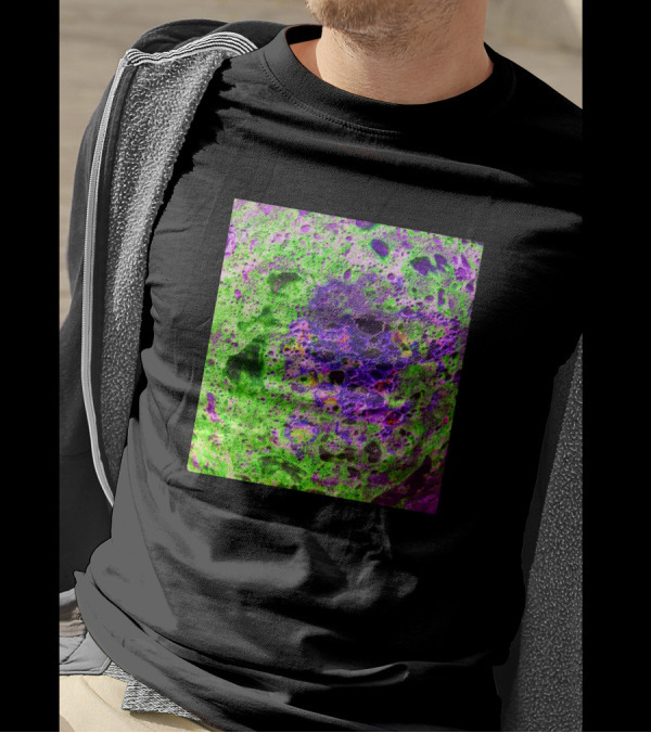 Lava Neon Green And Purple Abstract T-Shirt