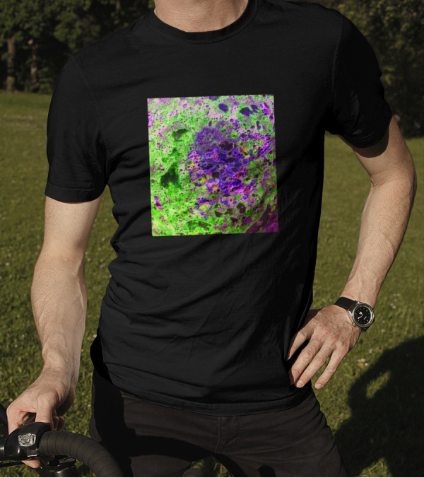 Lava Neon Green And Purple Abstract T-Shirt