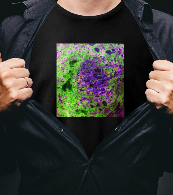 Lava Neon Green And Purple Abstract T-Shirt