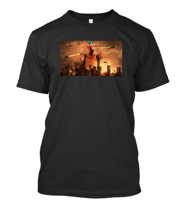 Giant Chicken Rampage In City Apocalypse T-Shirt
