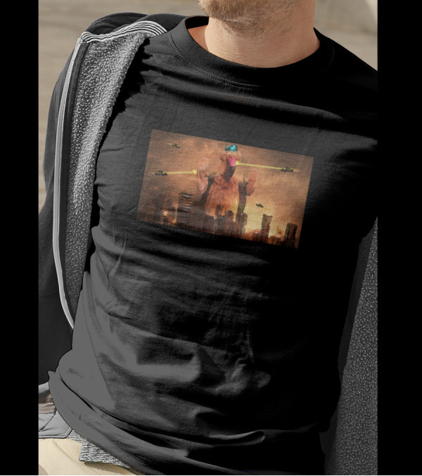 Giant Chicken Rampage In City Apocalypse T-Shirt