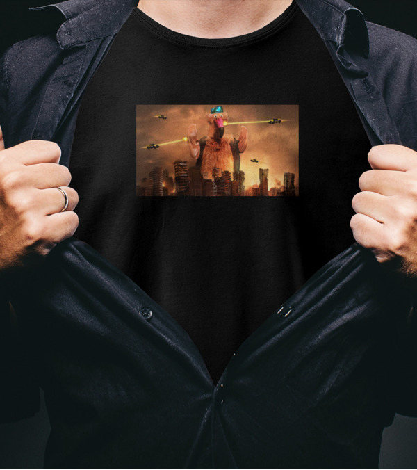 Giant Chicken Rampage In City Apocalypse T-Shirt