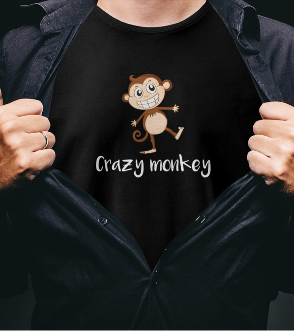 Crazy Monkey I Just Really Like Monkeys T-Shirt