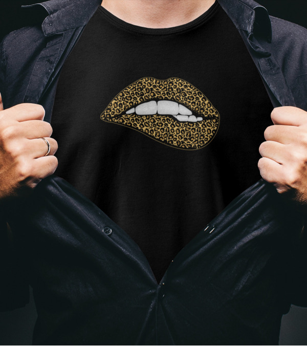 Lips Leopard Bite T-Shirt