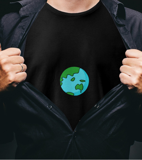 There Is No Planet B Earth Icon Vivid Black T-Shirt