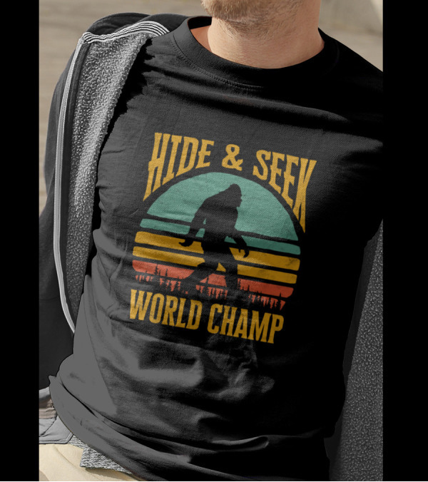 Hide And Seek World Champ Bigfoot Silhouette 70s T-Shirt