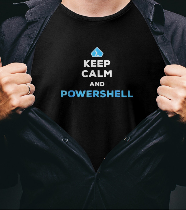 Keep Calm And Powershell Blue T-Shirt