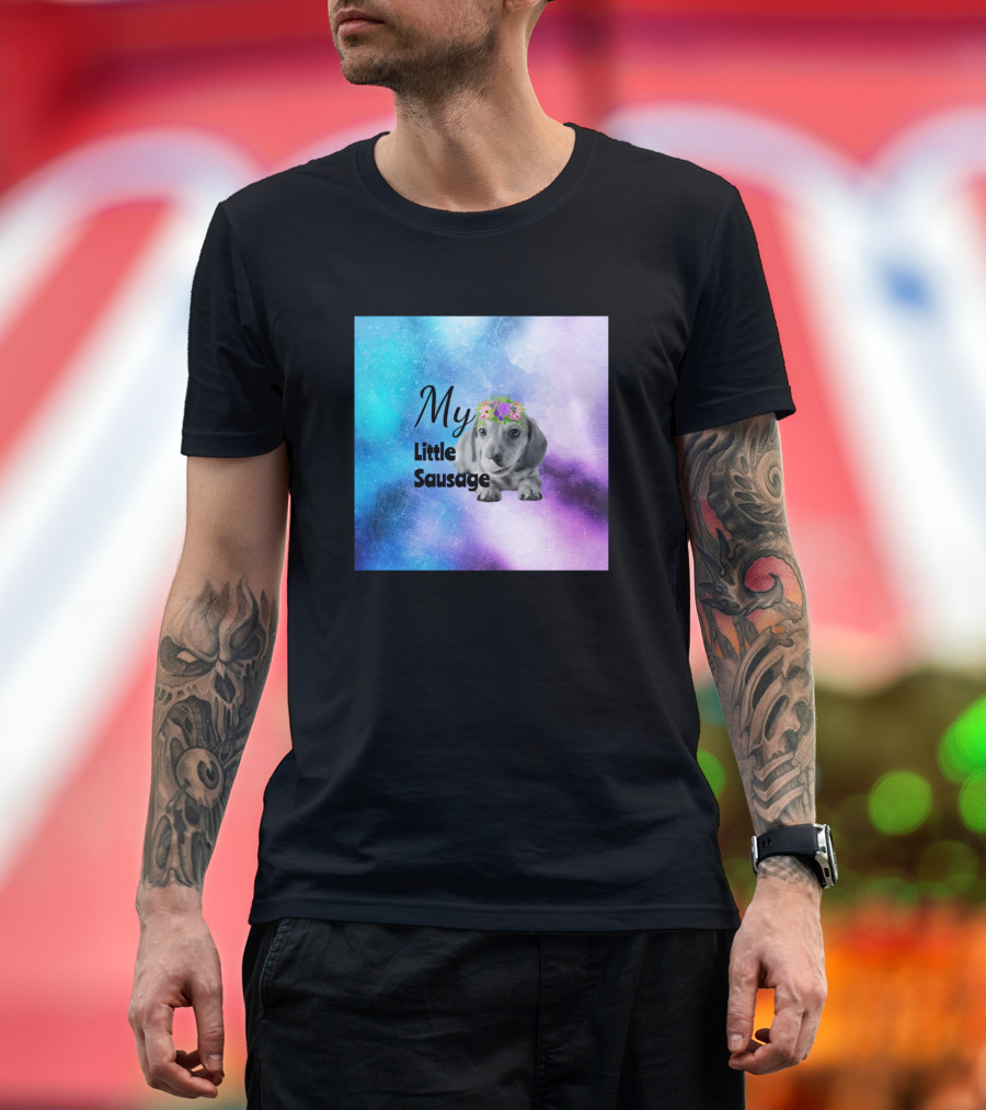 My Little Sausage Dachshund Puppy Watercolor T-Shirt