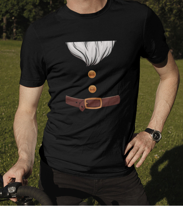 Dwarf Costume Unique Idea With Beard And Buttons For Dwarf Match T-Shirt