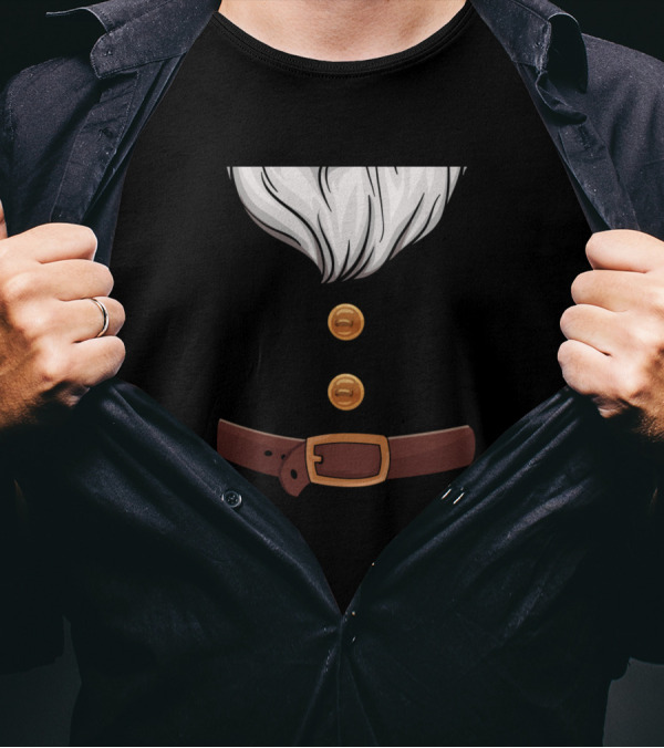 Dwarf Costume Unique Idea With Beard And Buttons For Dwarf Match T-Shirt