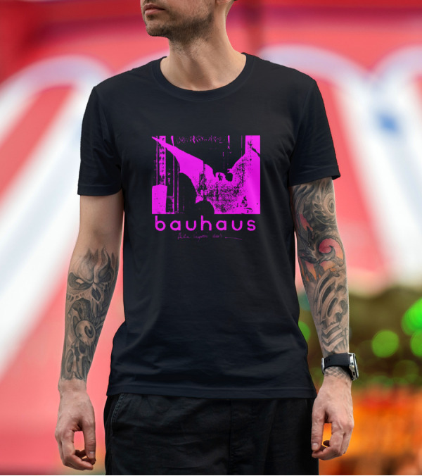 Premium T-Shirt: Bauhaus Bela Lugosi's Dead Pink Bat T-Shirt Bauhaus Bela Lugosi's Dead Pink Bat T-Shirt