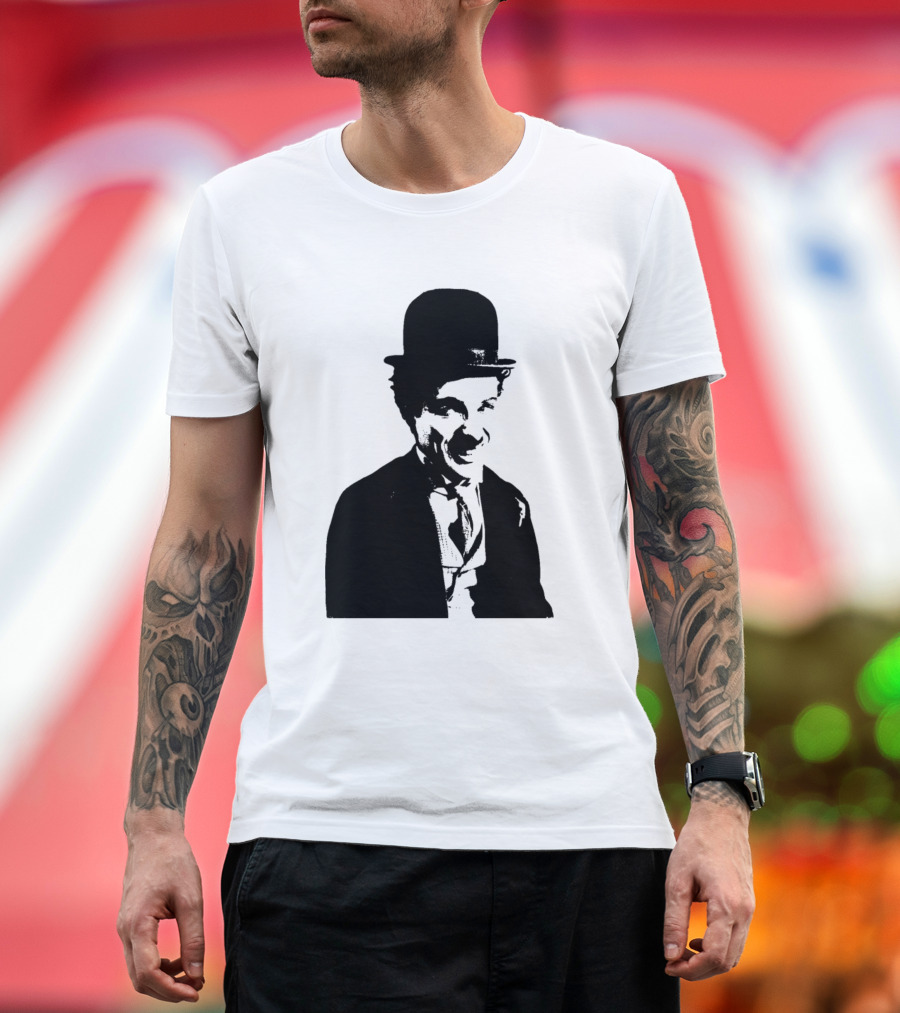 Charlie Chaplin Bowler Hat T-Shirt