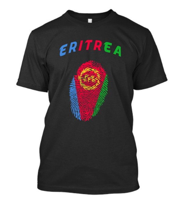 Eritrea Fingerprint Flag Colors T-Shirt