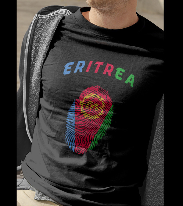 Eritrea Fingerprint Flag Colors T-Shirt