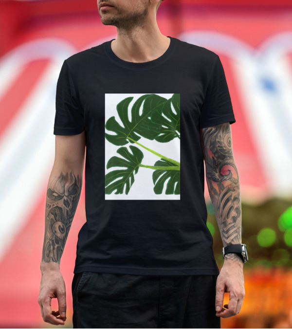 Premium T-Shirt: Daun Pepaya Tropical Green Plant Leaves T-Shirt Daun Pepaya Tropical Green Plant Leaves T-Shirt