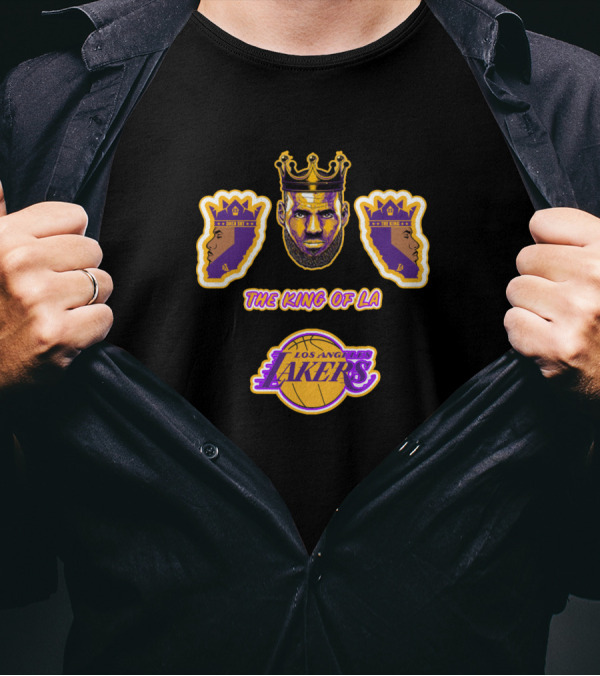 Lebron James The King Of LA Los Angeles Lakers T-Shirt