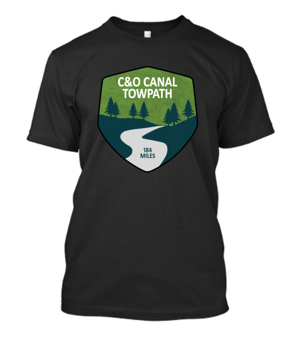 C&O Canal Towpath 184 Miles Badge Forest Pathway T-Shirt