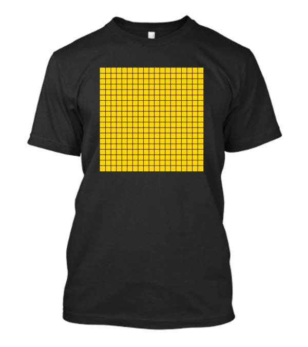 Yellow Math Grid Graph Paper Square T-Shirt