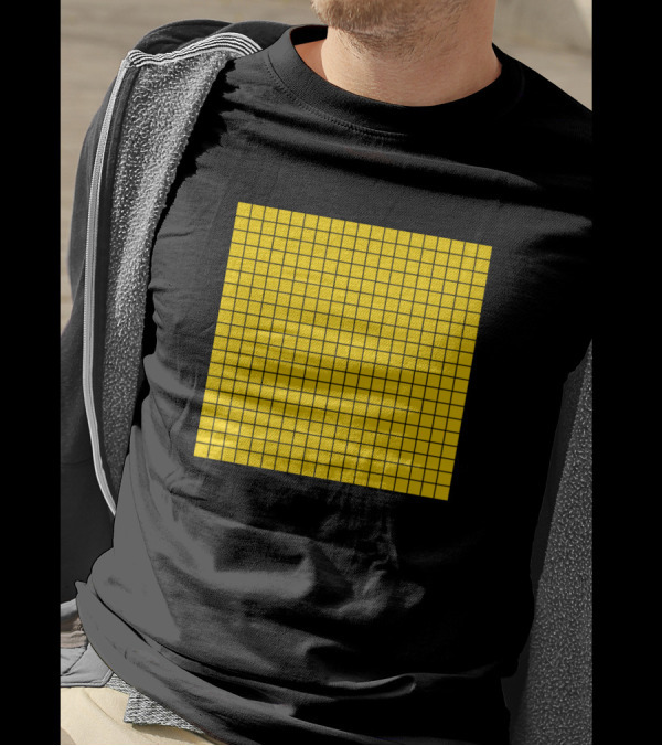 Yellow Math Grid Graph Paper Square T-Shirt