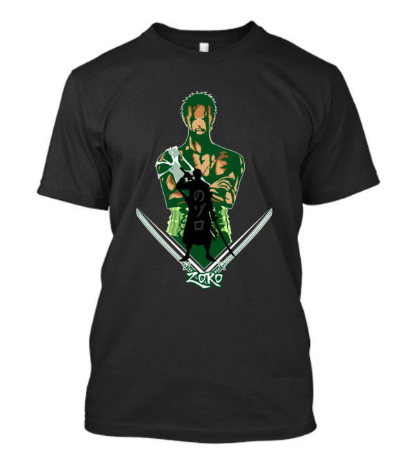 Roronoa Zoro After Timeskip Two Swords Green T-Shirt