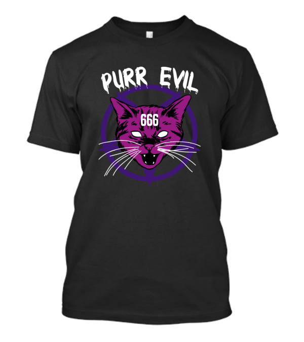 Purr Evil 666 Cat Essential Kitten Kitty T-Shirt