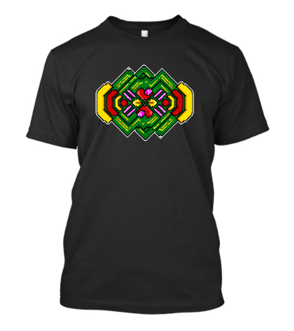 Connection With Luv Pixel Geometric Vibrant Abstract T-Shirt