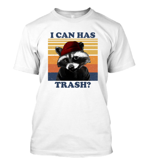 I Can Has Trash Funny Meme Cute Raccoon Vintage Hat T-Shirt