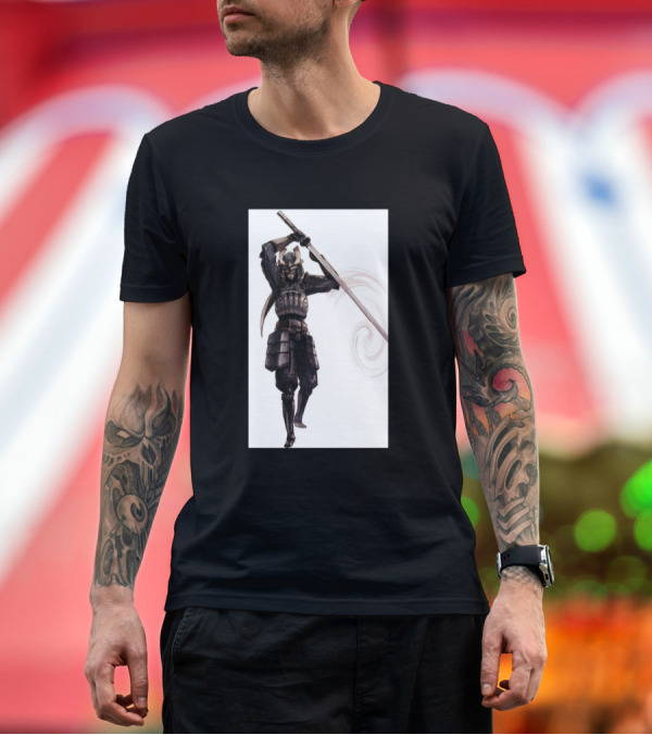 Premium T-Shirt: Sarumay Samurai Warrior with Sword T-Shirt Sarumay Samurai Warrior with Sword T-Shirt