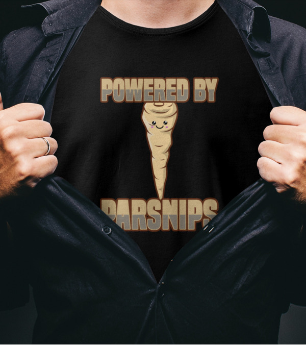 Powered By Parsnips Kawaii Vegan Parsnip T-Shirt