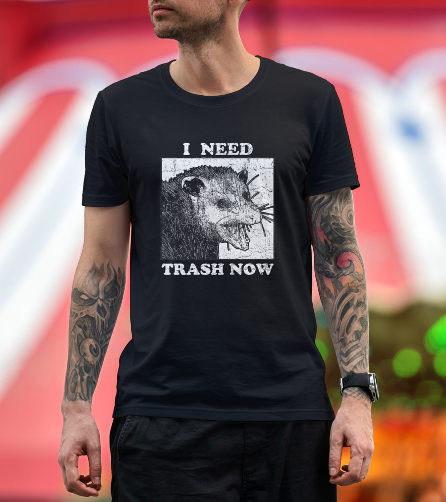 I Need Trash Now Vintage Possum T-Shirt
