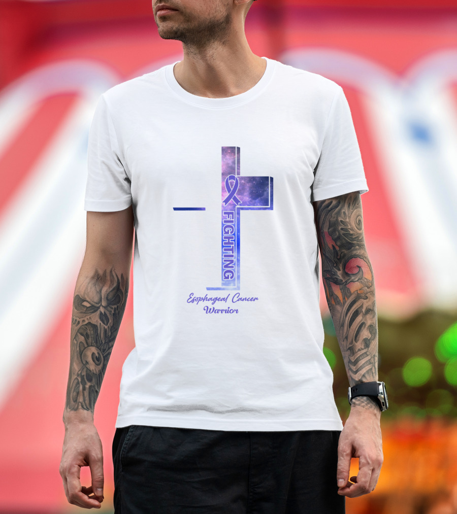 Esophageal Cancer Warrior I Can Do All Things Through Christ Who Strengthens Me Fighting T-Shirt