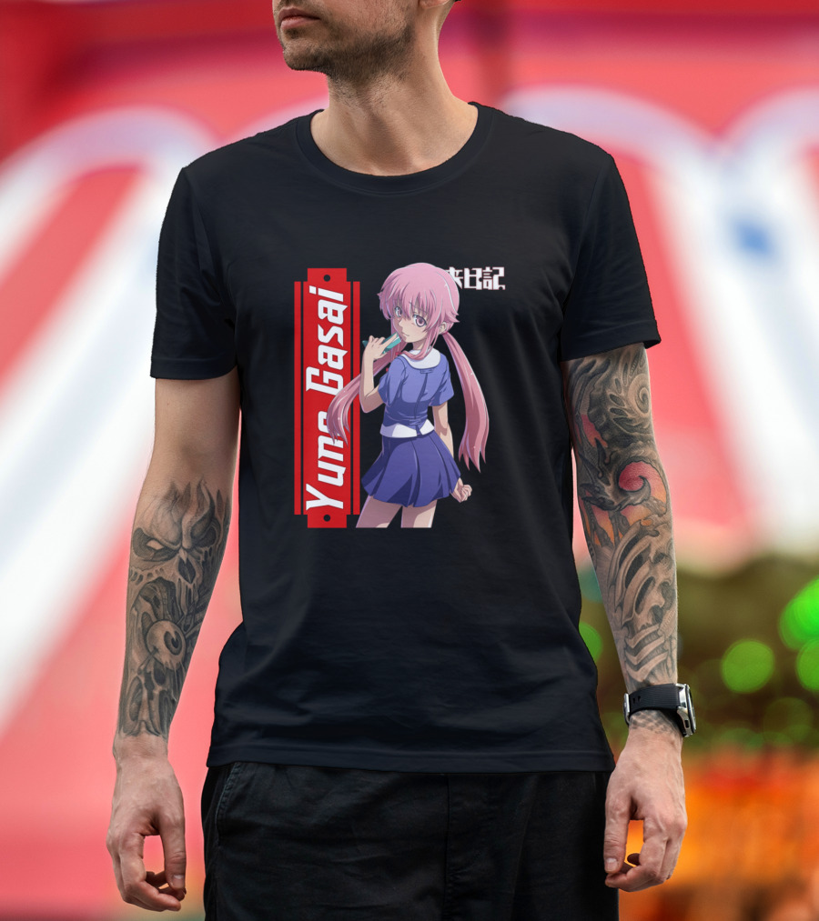 Kawaii Yuno Gasai Future Diary Anime Character Pose T-Shirt