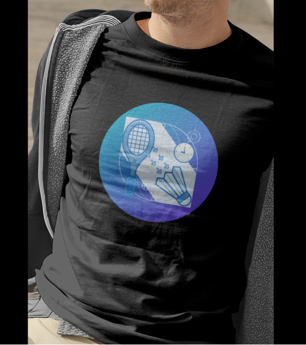 How To Serve In Badminton Racket Shuttlecock Strategy Clock Blueprint T-Shirt