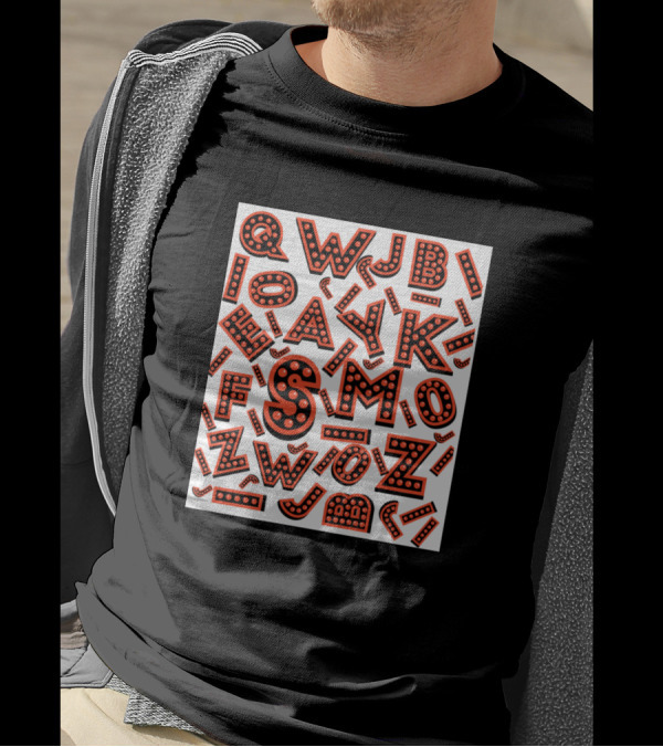 QWJB AykmF Zwoz Letters Seamless T-Shirt